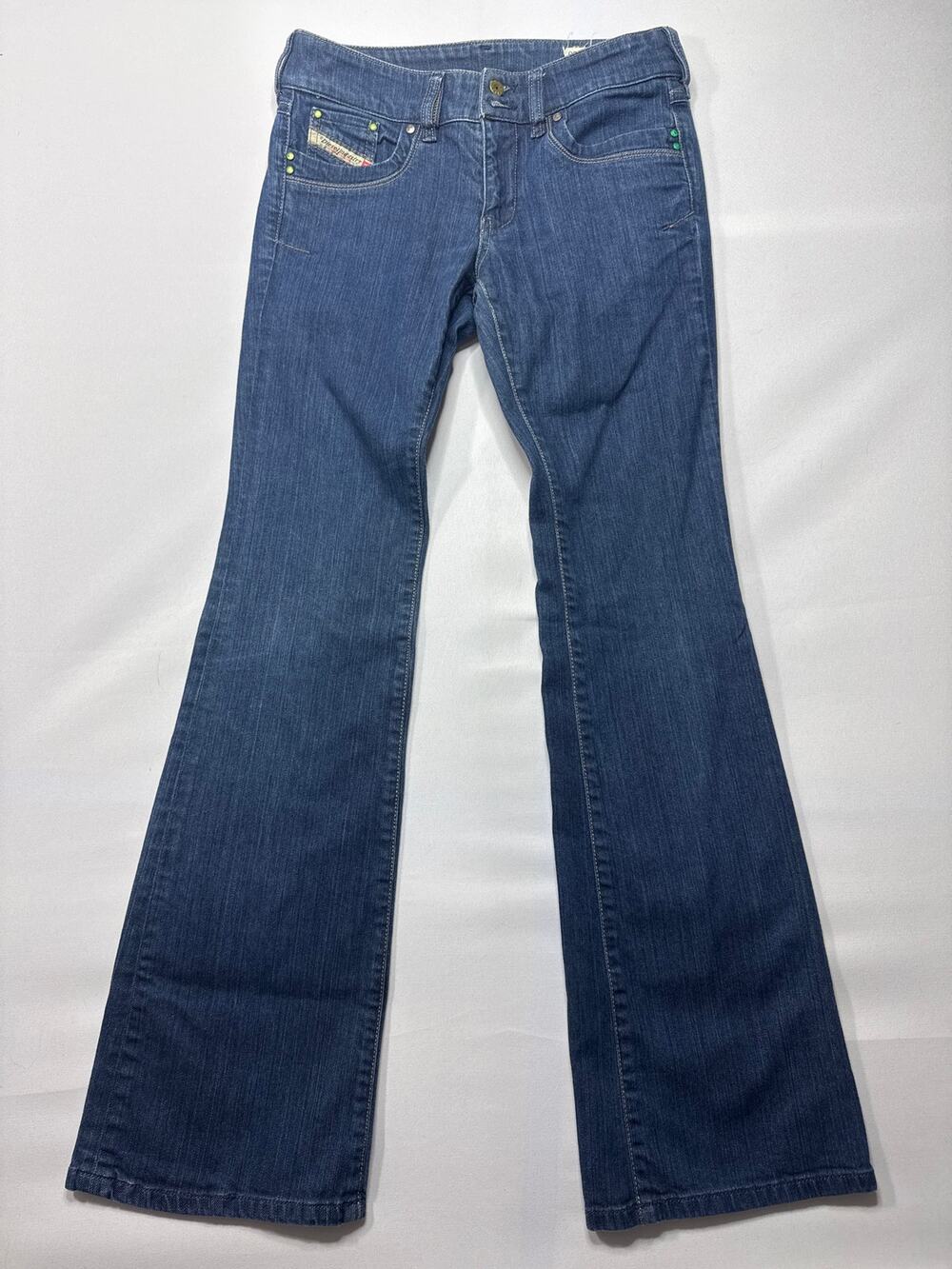 Diesel Industry Women's Ronhar Flare Stretch Blue Jeans - 27x30 (26x31)
